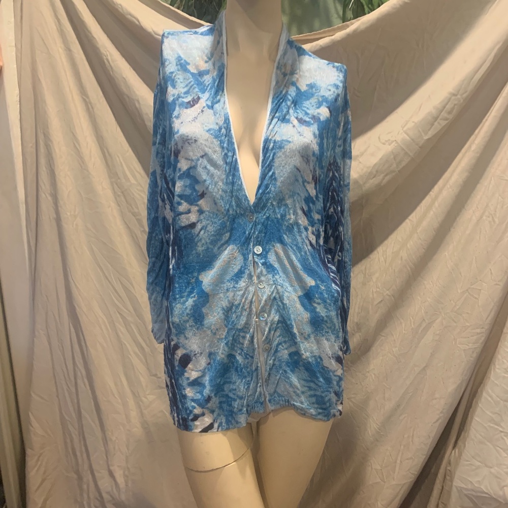 Nic + Zoe linen blend cardigan light sweater